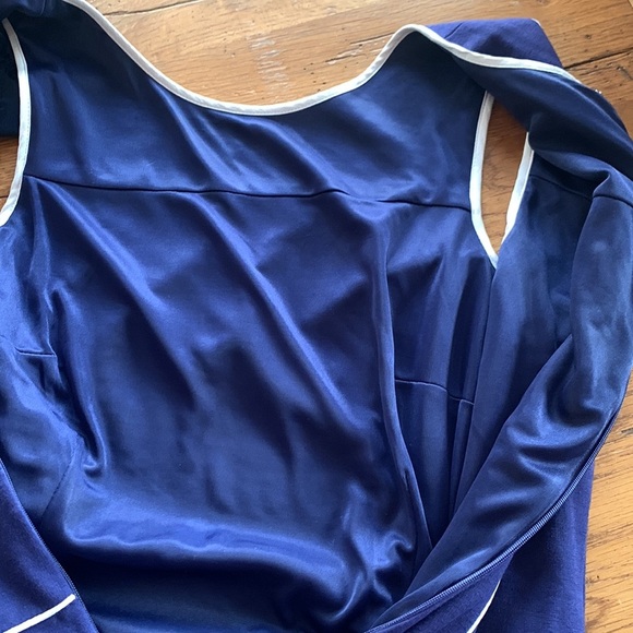 Cynthia Steffe Sleeveless Dress Women’s Blue with White Piping Stretch Size 6 - Picture 6 of 8